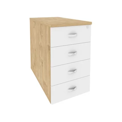 Тумба приставная / опорная ONIX O.TPO-1.8 Тиквуд Светлый/Белый_0