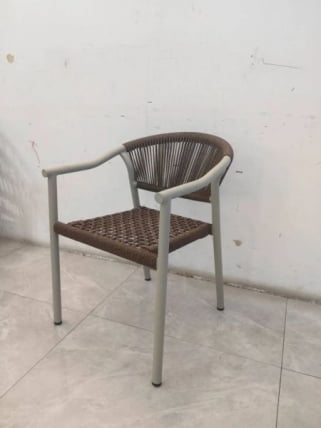 Стул Syna коричневый бежевые ножки_1