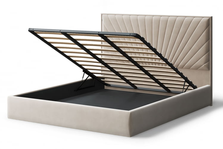 Кровать Леона, 2000кс1600 мм, бежевый / 2000x1600_2