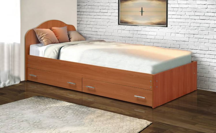 Кровать с ящиками на уголках №3 ЛДСП 900*2000 Венге_0