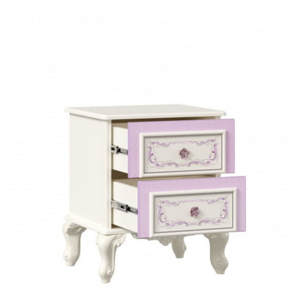 Кровать двуспальная 1600 с тумбами с подъемным механизмом с мягким изголовьем Маркиза 08 Алебастр Шампань_9