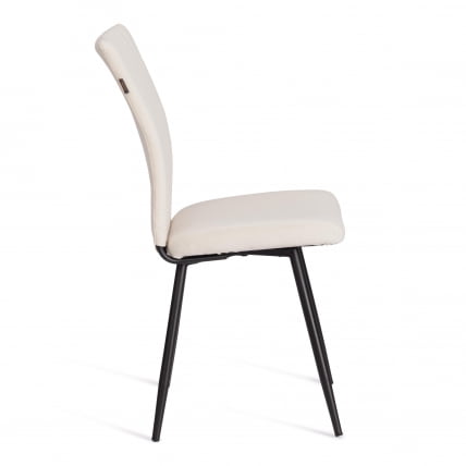 Стул обеденный Monte Carlo TREND, велюр, молочный/черный, 4, 49х51х93 см_1