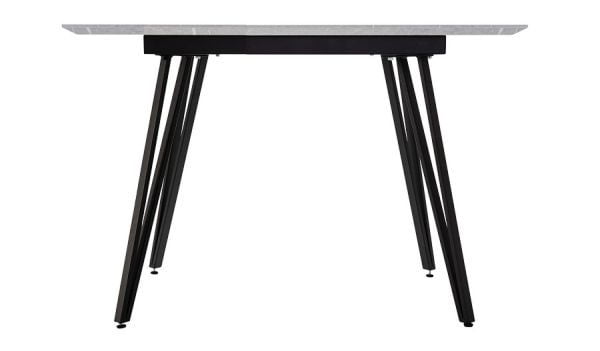 Стол Диего 960*960 мрамор Бианко со скосом_1