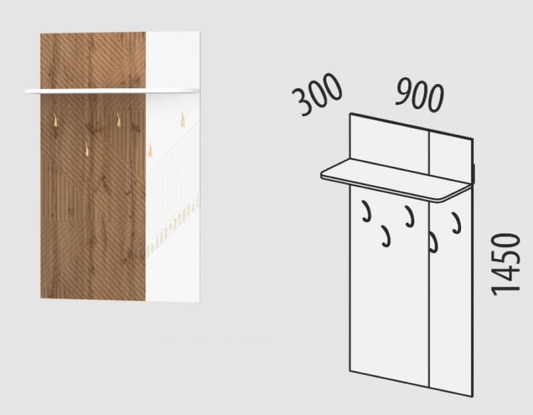 Панель с крючками Монако 403.25_4