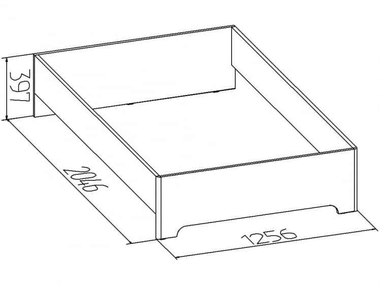 Кровать (1200) Эко 4 Дуб сонома (спальня)_1