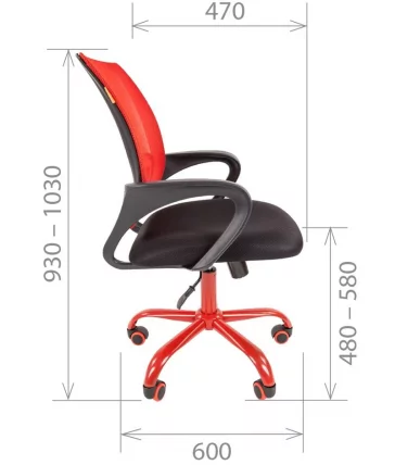 Компьютерное кресло CHAIRMAN 696 CMet Красный_2