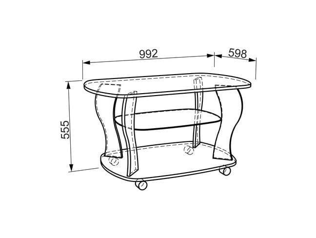 Стол журнальный Барон №1 модуль 03 Венге_1