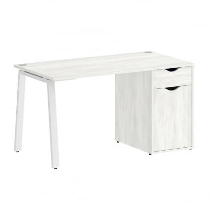 Стол письменный HOME OFFICE VR.SP-3-138.1.A Снежная Платина/Белый металл_0