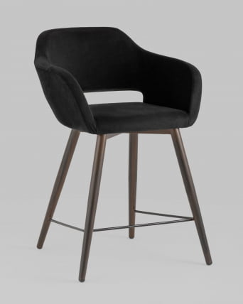 Стул полубарный Саймон ПЛ велюр Черный_1