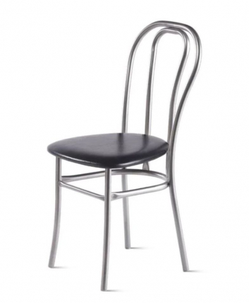 Стул Венский 400х490 мм Черный/Алюминий_0