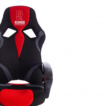 Кресло RUNNER ткань, черный/красный, 2603/ 08/ 12_5