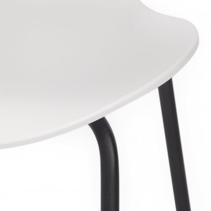 Стул Jacobsen (mod DC 102) пластик/металл, 50 х 46 х 82 см , белый 018/черный_6