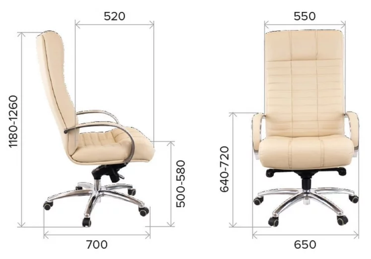 Кресло руководителя Atlant AL M экокожа Бежевый_3