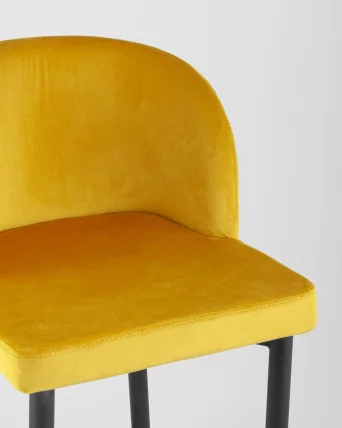Стул барный Оскар велюр Оранжевый_8