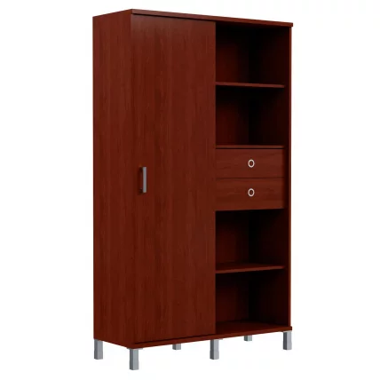 Стеллаж-купе с дверью ДСП В440.1 Бургунди_0