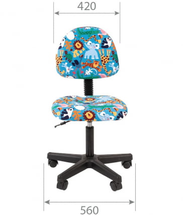 Детское кресло CХАИРМАН ТИН (Кидс) 104 черный пластик Cразй / CHAIRMAN (Kids) Crazy_3