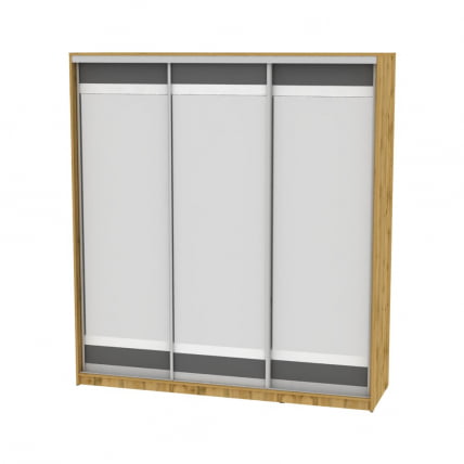 Шкаф-купе B-230х200х60-2(ДВ-Графит-D10D10D10)_0