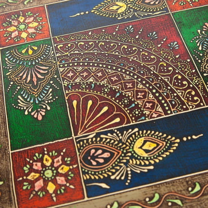 Столик Secret De Maison HAVELY ( mod. BJ-001) дерево манго, 30x30x17 cm, этническая роспись_4