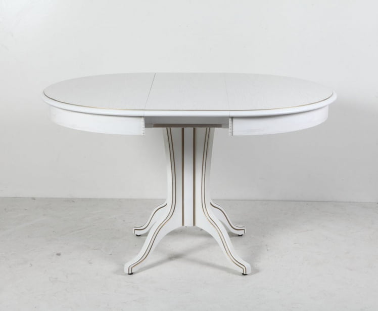 Стол обеденный Орион-5 (d1000) тон 1 с золотой патиной_4