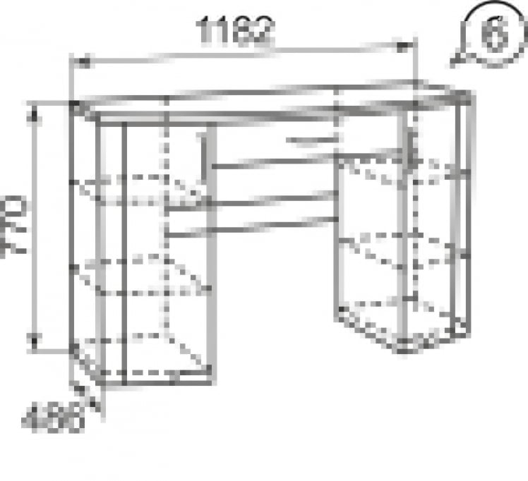 Столик туалетный Виктория 6_2