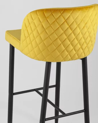 Стул барный Оскар велюр Оранжевый_6