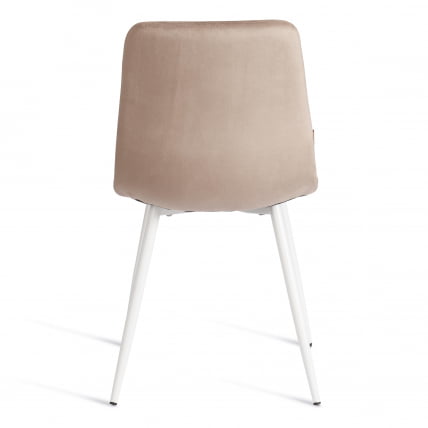Стул CHILLY (mod. JSC-220) Велюр/металл , 44,5х52,5х88 см, Beige (бежевый) HLR8 / белый_3