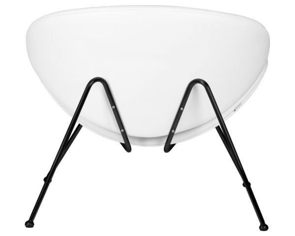 Кресло дизайнерское ДОБРИН ЕМИЛЙ (белый винил ЙП17, черное основание) 2 шт / DOBRIN EMILY YP17,_5