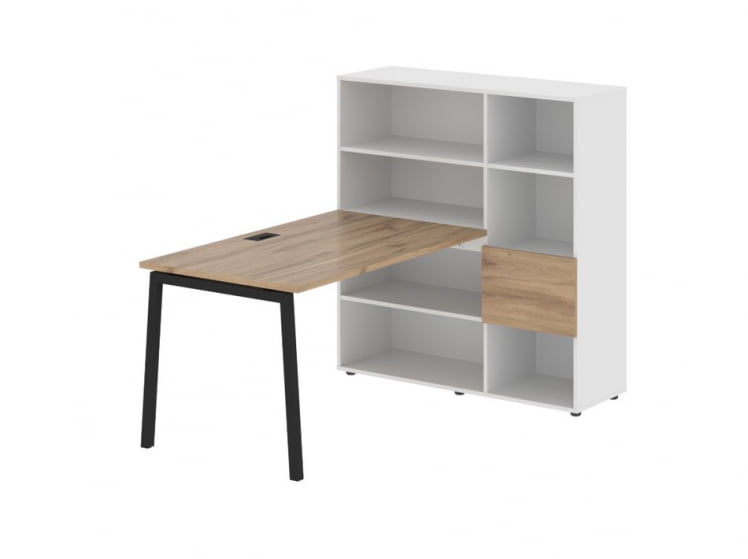 Рабочая станция EDIS ELRST 1213 Дуб Денвер светлый Черный Белый_0