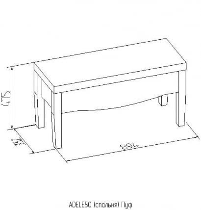 Пуф ADELE 50 Дуб Сонома/Venzel Amber (спальня)_1