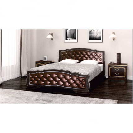 Кровать из массива Карина-10 200х160 Орех темный Бриллиант_1
