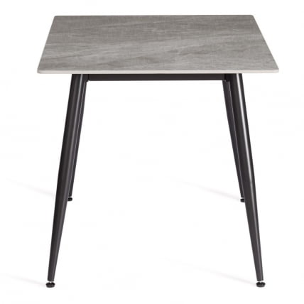 Стол обеденный Austen/Остин столешница керамика (глянцевая) / опоры металл, серый/черный, 120x80x75 см_1