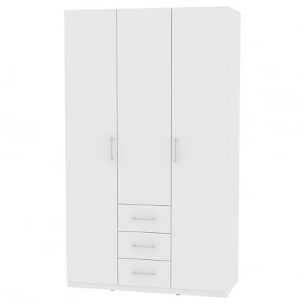 Шкаф распашный R-230х135х60-3(Белый)_0