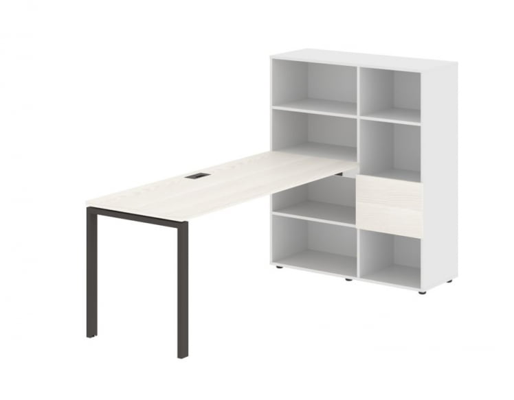 Рабочая станция EDIS EURST 1117 Ясень Траун Мокко Белый_0