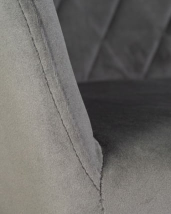 Стул обеденный ДОБРИН РОБЕРТ (черные матовые ножки, велюр В108-92 Антрацит) 2 шт / DOBRIN ROBERT V108-92_8