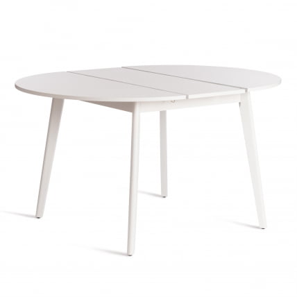 Стол обеденный SVELTO ЛДСП, опора-массив березы, 105 х 105 (140) х 74.5 см, Белый /белый_6