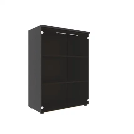 Шкаф со стеклянными дверьми и топом XMC 85.2 Легно Темный_0