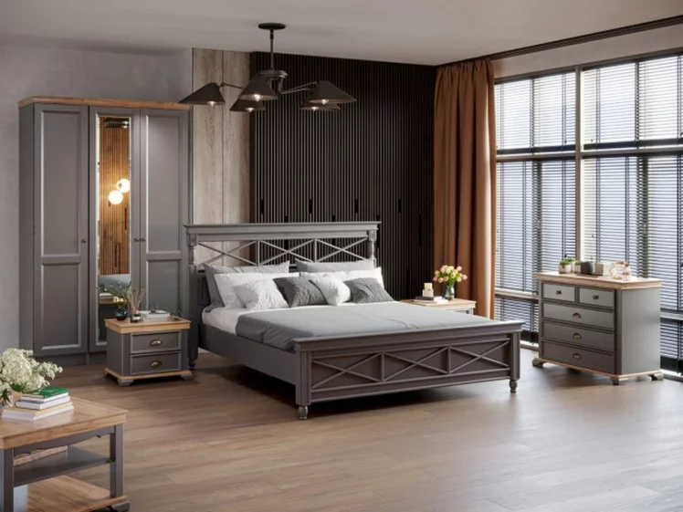 Шкаф одностворчатый с зеркалом Амели ЛД 642.870.000 Оникс серый_3