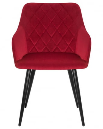 Стул обеденный ДОБРИН РОБЕРТ (черные матовые ножки, велюр В108-37 Бордовый) 2 шт / DOBRIN ROBERT V108-37_6