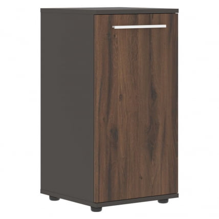 Шкаф колонка с глухой малой дверью EDIS ELCS 42.1 Дуб Денвер темный Белый Мокко_0