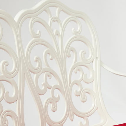 Скамья Secret De Maison Symphonie + подушка алюминиевый сплав, 95*56*92, butter white_5