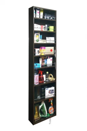 Поворотный шкаф в черном глянцевом стекле Драйв Шелф (левый) Венге_6