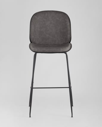 Стул барный Beetle Lite PU со спинкой Серый_2