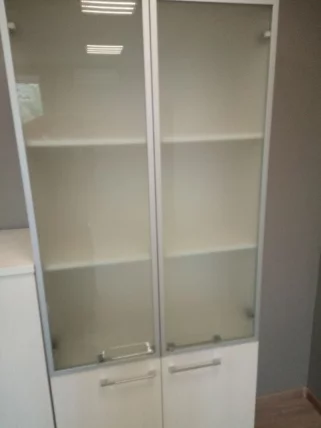 Шкаф высокий со стеклом GLOSS LINE 9НШ.005.19 Ivory_2