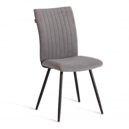 Стул обеденный Monte Carlo TREND, велюр, серый/черный, 29, 49х51х93 см_0