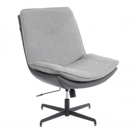 Кресло лаунж Cosmo велюр/букле/экокожа, VT shape silver/графит_0