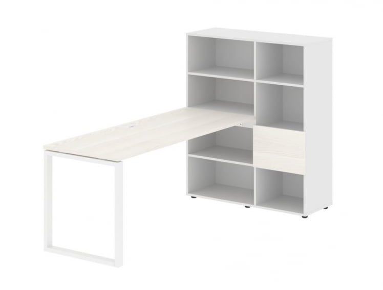 Рабочая станция EDIS EQRST 1117 Ясень Траун Белый Белый_0