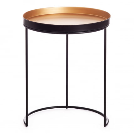 Набор столиков Secret De Maison RUNA ( mod. 11870 ) алюминиевый сплав, 30,5*30,5*48 см, черный/античная медь_3