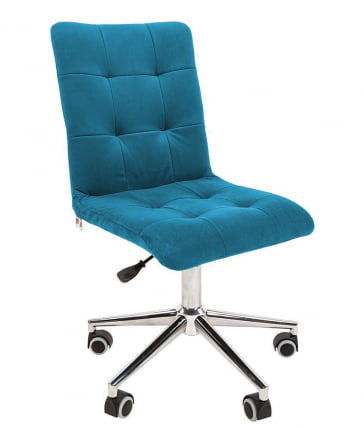 Кресло для оператора CHAIRMAN 030 chrome ткань T-75 Бирюзовый_0