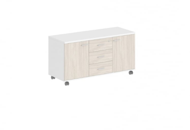 Тумба сервисная с 3-мя ящиками Sigma SG.621.WH.OL.M Белый Дуб светлый_0