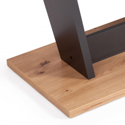 Стол обеденный FOX раздвижной ЛДСП, 68.6x110-145x75 см, Дуб артисан/Графит_9